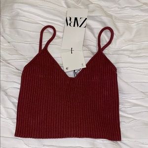 Zara Textured Crop Top